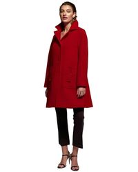 Moskada - Jassen ,Rood ,Wol Rode Donkere Wollen Jas - Lyst