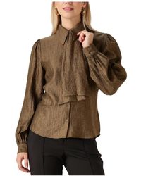 Aaiko - Veronne Tie Vis 545 Blouse - Lyst