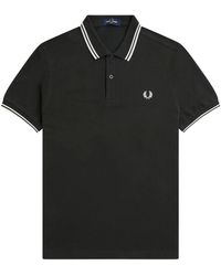 Fred Perry - Tops ,Groen ,Katoen Groene Nacht/Witte Sneeuw Katoenen Polo - Lyst