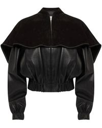 JW Anderson - Zwart Leren Bovenkleding Met Ritssluiting - Lyst
