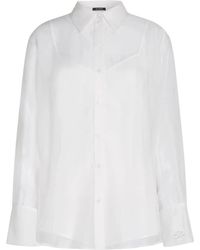KARL LAGERFELD - Transparante Blouse Met Slip - Lyst
