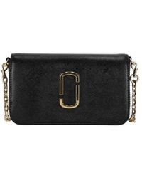Marc Jacobs - Accessoires ,Zwart ,Leer The Snapshot Wallet On Chain - Lyst