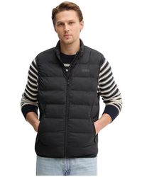 Guess - Jassen ,Zwart ,Polyester Gewatteerd Vest - Lyst