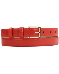 Kazar - Accessoires ,Rood ,Leer Smalle Rode Leren Riem - Lyst