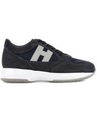 Hogan - Schoenen ,Blauw ,Leer Interactive Allacciato - Lyst