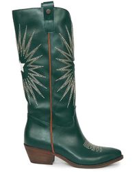 GISÉL MOIRÉ Cowboy boots - Verde