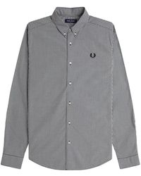Fred Perry - Overhemden ,Veelkleurig ,Katoen Lange Mouwen Vichy Shirt - Lyst