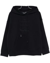 Max Mara - Hoodies & Sweatvesten ,Blauw ,Katoen Smmandrea Technical Cotton Jersey Sweatshirt - Lyst