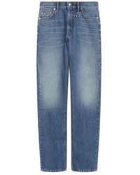 Sportmax - Jeans ,Blauw ,Denim Blauwe Straight Leg Denim Jeans - Lyst