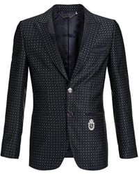 Billionaire - Jassen ,Zwart ,Leer Blazer Slim Fit Ray - Lyst