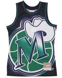 Mitchell & Ness - Fitness ,Veelkleurig ,Polyester Nba Big Face Basketball Tank Top - Lyst