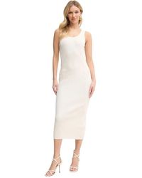 ARMANI EXCHANGE - Ribbed Bodycon Maxi Jurk - Lyst