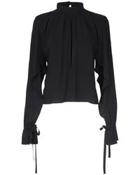 Pinko - Zijdenmix Blouse Met Verticale Cut-Out - Lyst