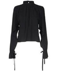 Pinko - Zijdenmix Blouse Met Verticale Cut-Out - Lyst
