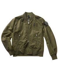 Blauer - Jassen ,Groen ,Nylon Groene Bomberjack Met Swarovski Patch - Lyst