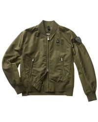 Blauer - Jassen ,Groen ,Nylon Groene Bomberjack Met Swarovski Patch - Lyst
