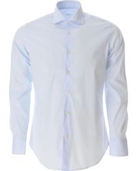 Caliban - Overhemden ,Blauw ,Lichtblauwe Casual Overhemd - Lyst