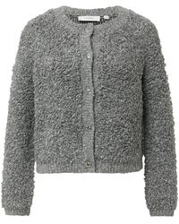 Comma, - Bouclé Strickjacke - Lyst