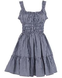 Michael Kors - Gingham Mini Dress Cotton - Lyst