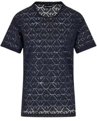 Emporio Armani - Camisetas y polos azules - Lyst
