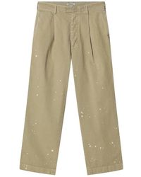 AURALEE - Garment-Dyed Finx Light Chino One-Tuck Wide Pants - Lyst