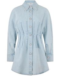 Givenchy - Denim Mini Overhemdjurk - Lyst