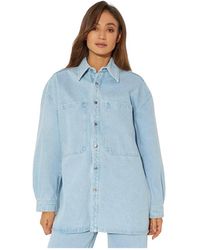 Nanushka - Overhemden ,Blauw ,Katoen Lichtblauwe Franse Kraag Shirt - Lyst