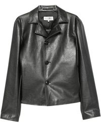 MM6 by Maison Margiela - Jassen ,Zwart ,Leer Leren Jas - Lyst
