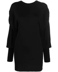 The Attico - Quin Getaned-Sleeve Detail Kleid - Lyst