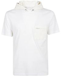 Eleventy - Tops ,Wit ,Katoen Hooded T-Shirt Van Giza-Katoen - Lyst