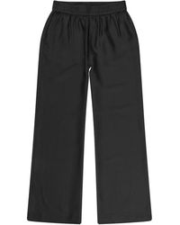 Munthe - Elegante Wijde Pijp Broek Zwart - Lyst
