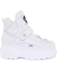 Buffalo - Schoenen ,Wit ,Leer Witte Leren Chunky Sneakers Vrouwen - Lyst