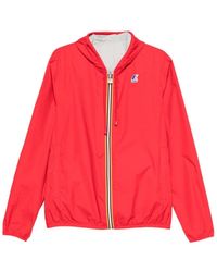 K-Way - Logo-Patch Hooded Jacket - Lyst