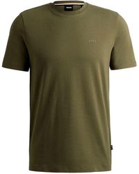 BOSS - Grünes baumwoll-logo-print-t-shirt thompson - Lyst