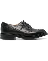 Tricker's - Schwarze kalbsleder schnürschuhe mit dainite sohle - Lyst