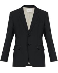 Ami Paris - Jassen ,Zwart ,Wol Nieuw Wollen Recht Model Single-Breasted Jas - Lyst