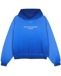 flâneur - Hoodies & Sweatvesten ,Blauw ,Katoen With You Hoodie - Lyst