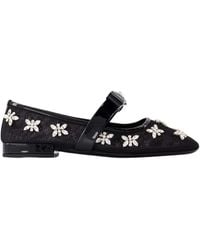 Versace - Gianni Ribbon Ballerina's Verfraaid Met Kristallen - Lyst