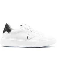 Philippe Model - Schoenen ,Wit ,Leer Temple Low Sneakers - Lyst