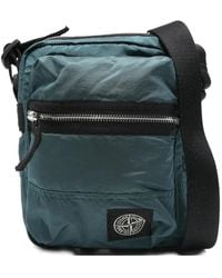 Stone Island - Blaue Messenger-Tasche Mit Kompass-Patch - Lyst