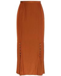 Lanvin - Lange Rok Met Splitten - Lyst