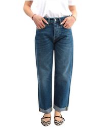 Roy Rogers - Blaue jeans mit logo-knöpfen - Lyst