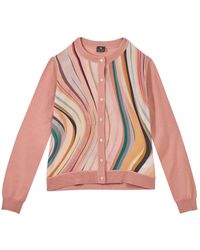 Paul Smith - Truien & Vesten ,Roze ,Wol Swirl Cardigan - Lyst