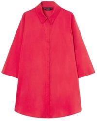 Marina Rinaldi - Rote Tunika Bluse Hemd Stilvoll - Lyst