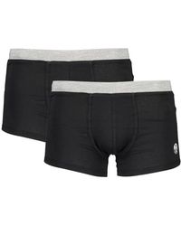 North Sails - Ondergoed ,Zwart ,Katoen Boxershorts Met Contrasterende Tailleband Bi-Pack - Lyst