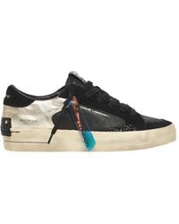 Crime London - Schoenen ,Zwart ,Leer Zwarte Sk8 Deluxe Sneakers Lichtgewicht Comfort - Lyst