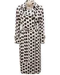 Diane von Furstenberg - Double-Breasted Wollen Jas Abstracte Stippen - Lyst