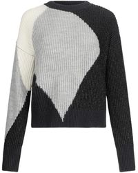 Liu Jo - Truien & Vesten ,Zwart ,Wol Zwarte Trui Met Lurex Details - Lyst