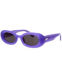 Off-White c/o Virgil Abloh - Amalfi occhiali da sole viola con lenti grigio scuro - Lyst