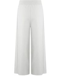 Bomboogie - Broeken ,Wit ,Katoen Zachte, Rekbare, Lichtgewicht Fleece Broek - Lyst